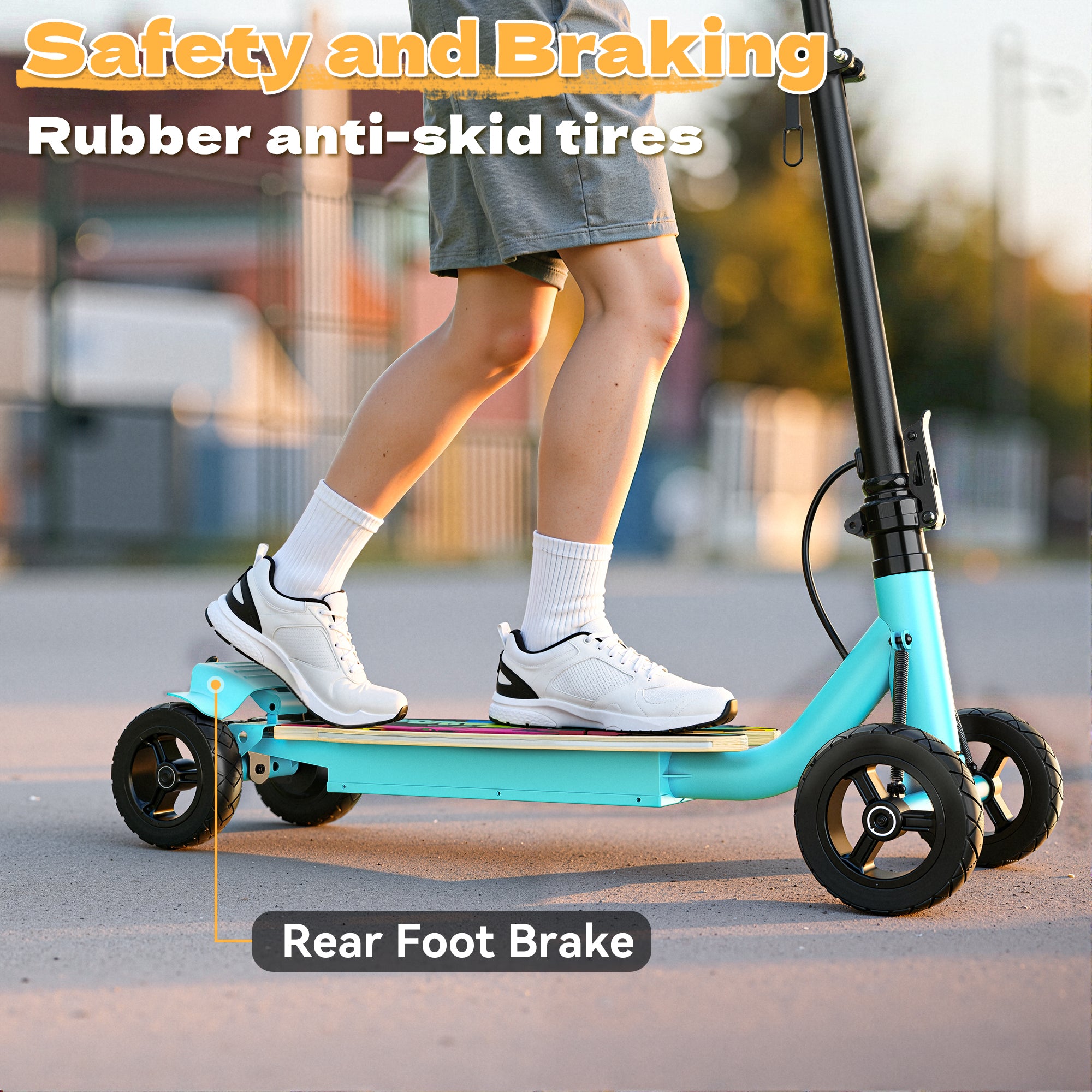 V1 QuadGlide 24V Kids 4-Wheel Electric Scooter