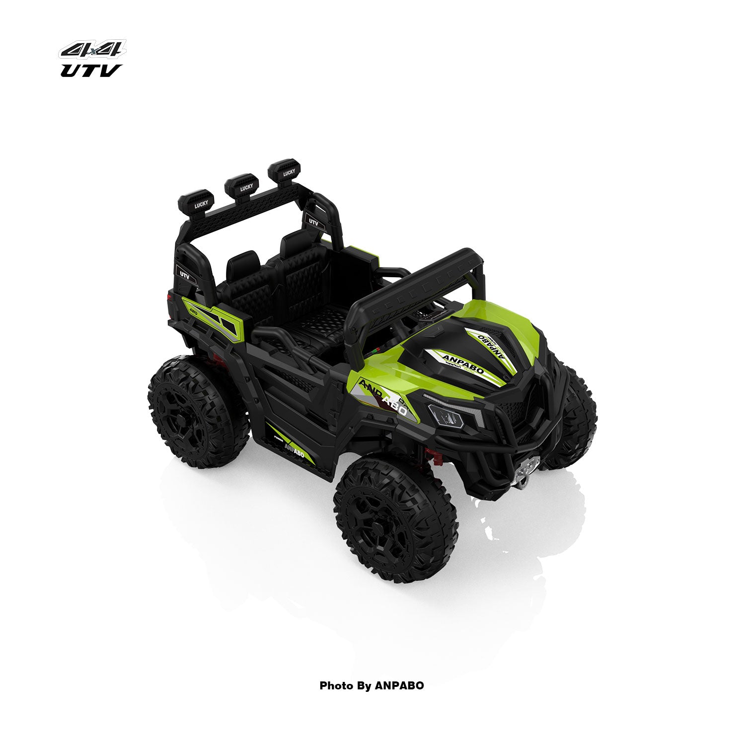 24V ANPABO Direct Terrain Ride-On Buggy with Remote-Max-R 24V 4WD UTV -green
