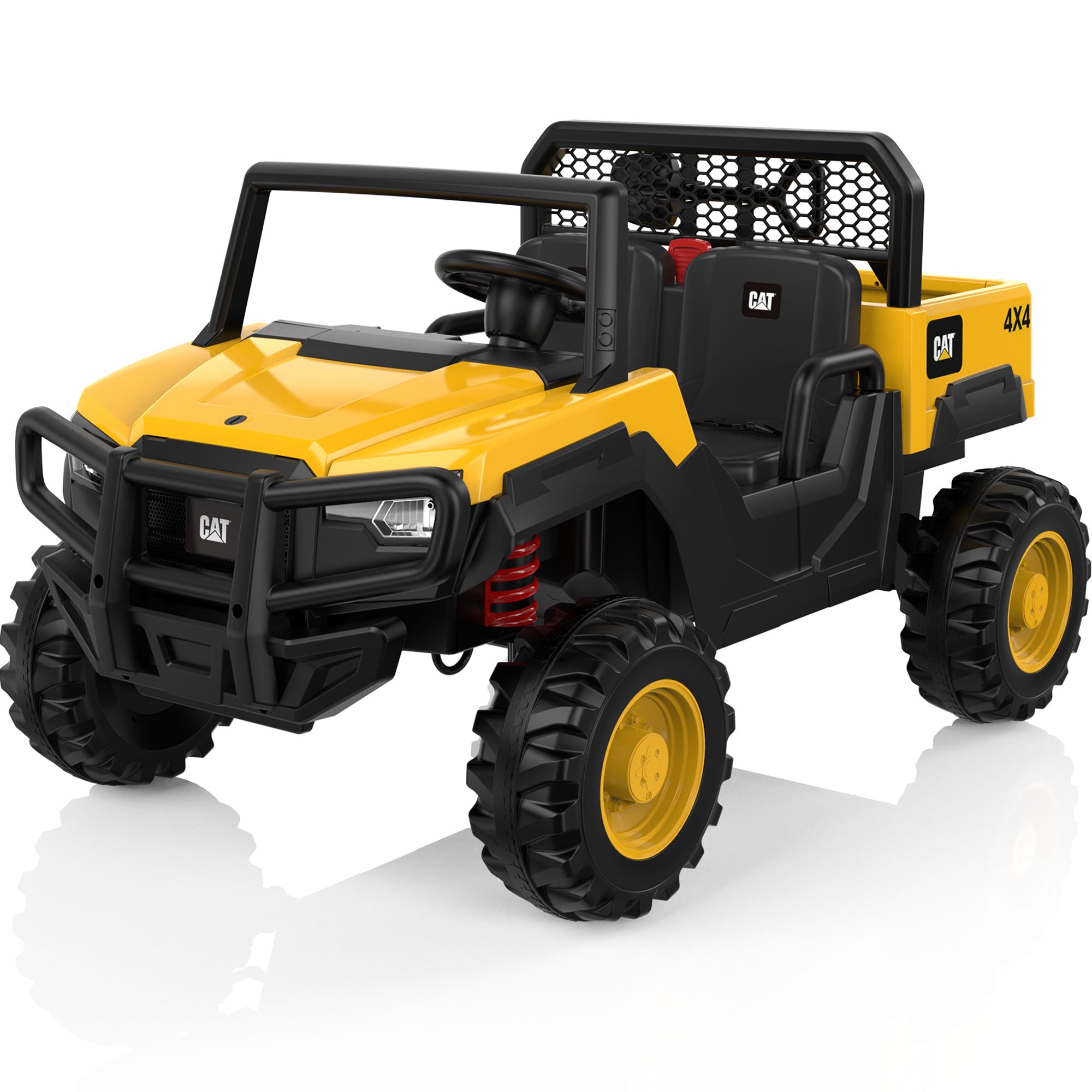 ANPABO Licensed Caterpillar 24V Ride-on Dump Truck 4WD with Remote Control – Yellow