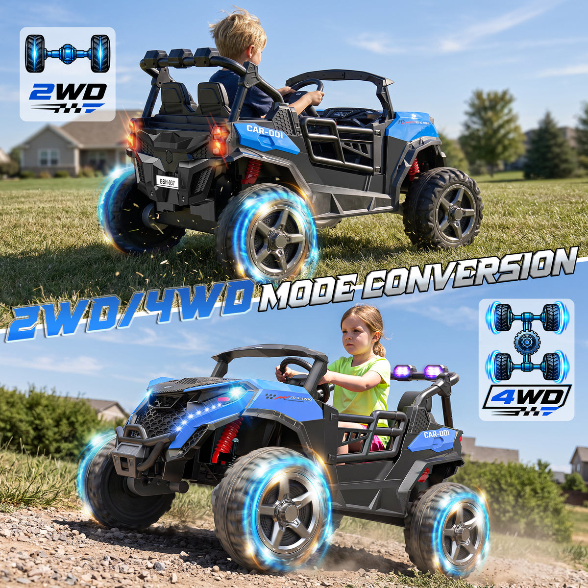 24V 4x200W 2-Seater Ride-On UTV