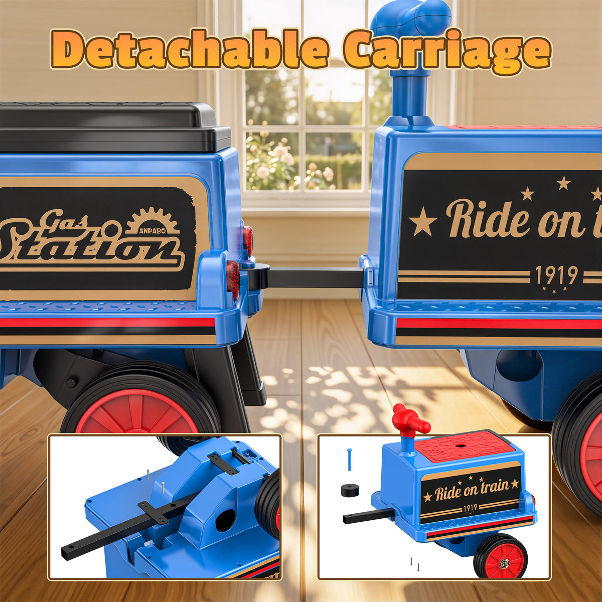 12V Trackless Ride-On Train Set