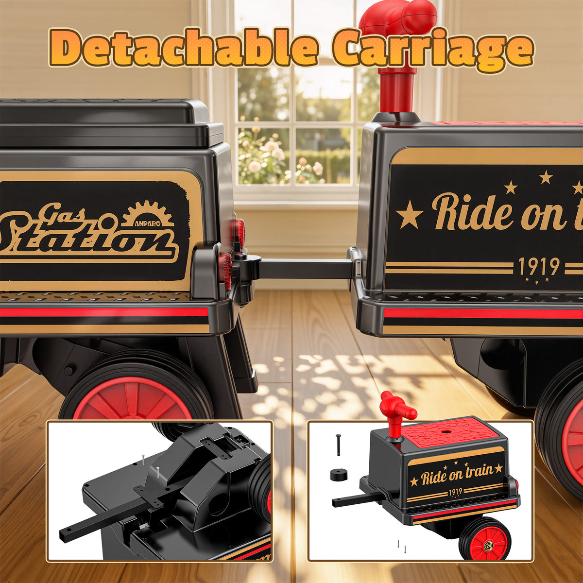 12V Trackless Ride-On Train Set