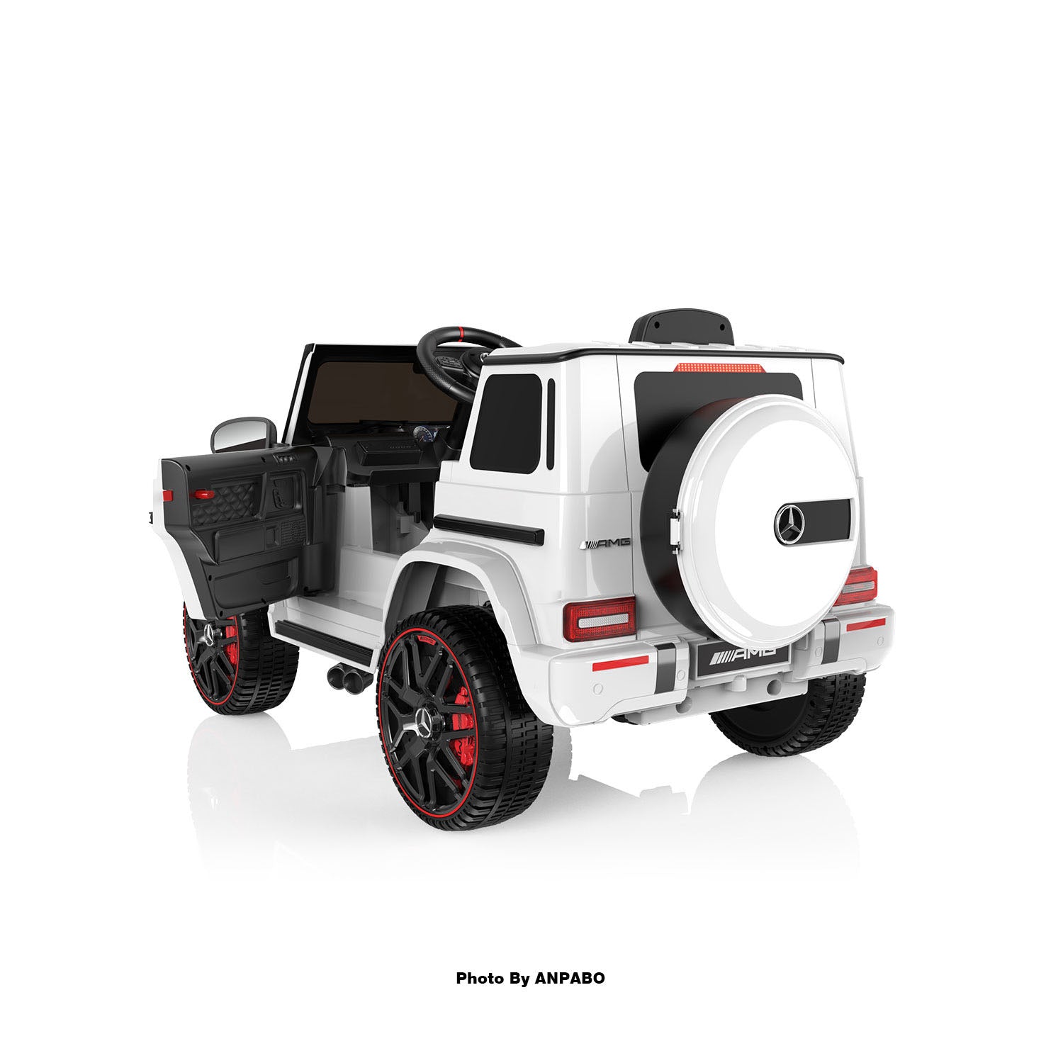 12V 2-Seater Mercedes-Benz Licensed G63 Kids Ride On Car/SUV with Remote Control-white