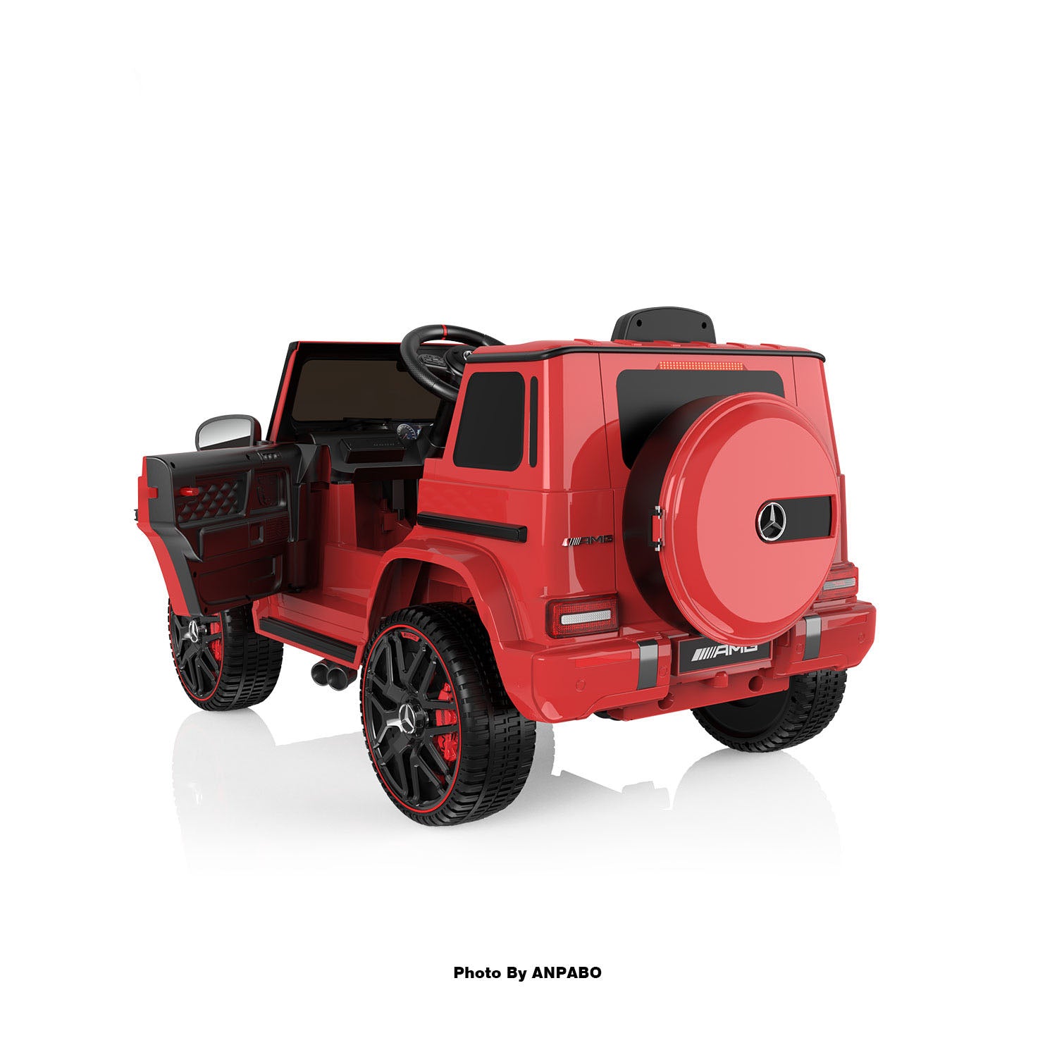12V 2-Seater Mercedes-Benz Licensed G63 Kids Ride On Car/SUV with Remote Control-red