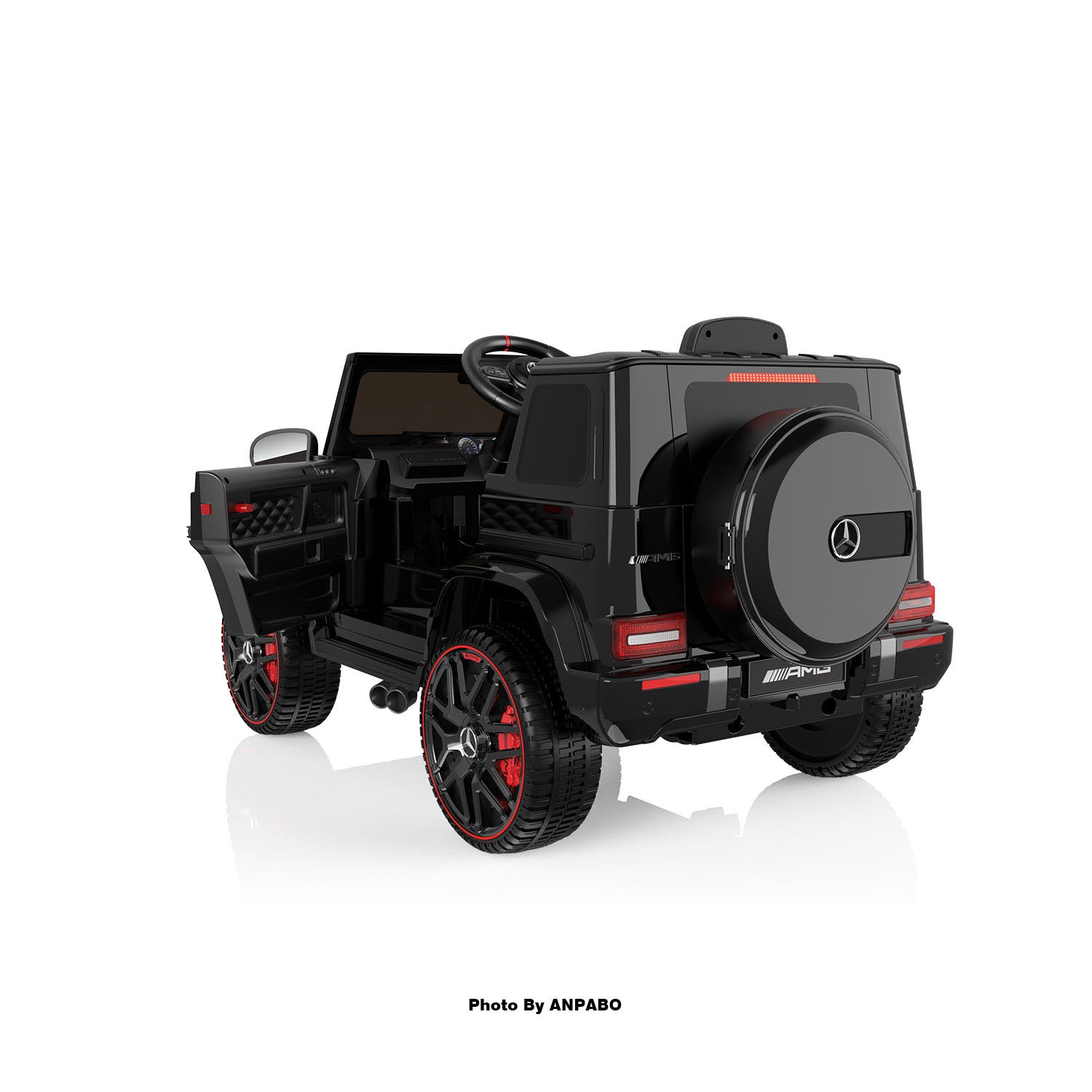 12V 2-Seater Mercedes-Benz Licensed G63 Kids Ride On Car/SUV with Remote Control-black