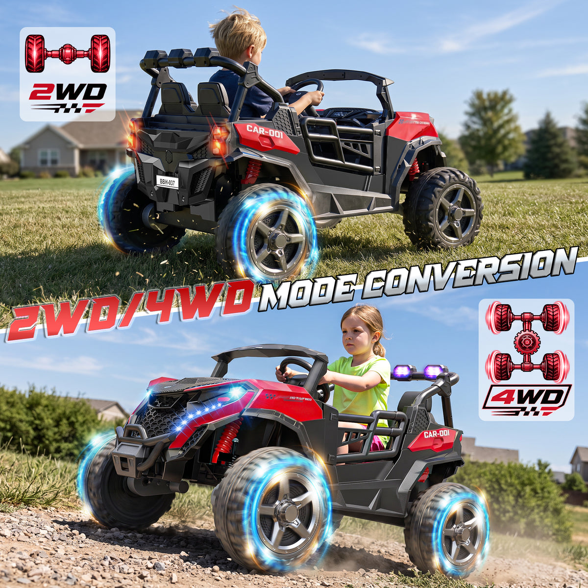 24V 4x200W 2-Seater Ride-On UTV