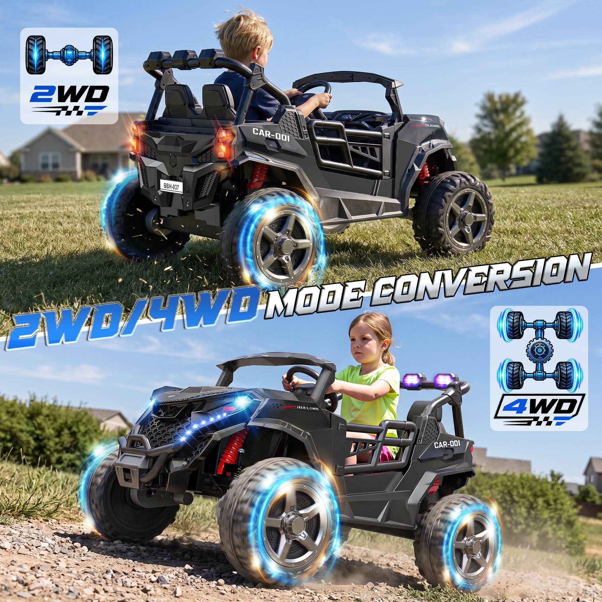 24V 4x200W 2-Seater Ride-On UTV