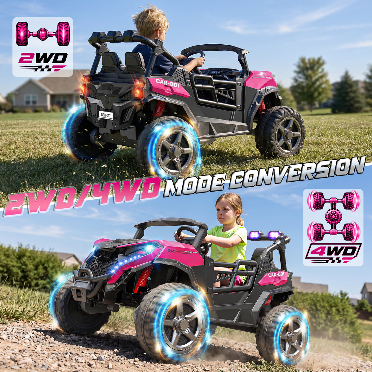 24V 4x200W 2-Seater Ride-On UTV
