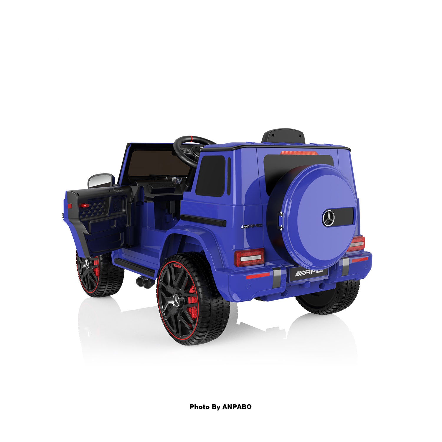 12V 2-Seater Mercedes-Benz Licensed G63 Kids Ride On Car/SUV with Remote Control-blue