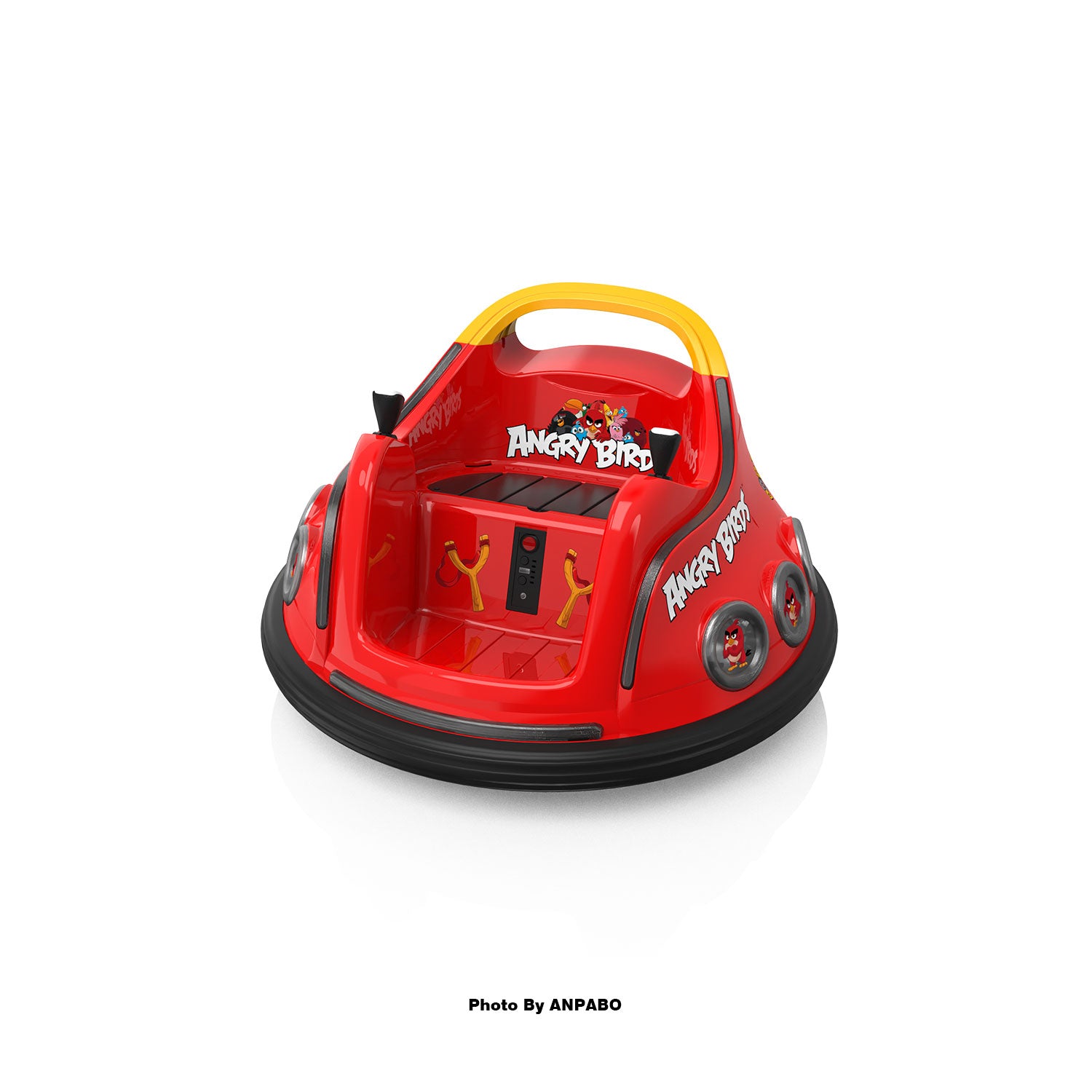 ANPABO Toddler Bumper Car: 360° Spin, Remote, Lights & Bluetooth-red