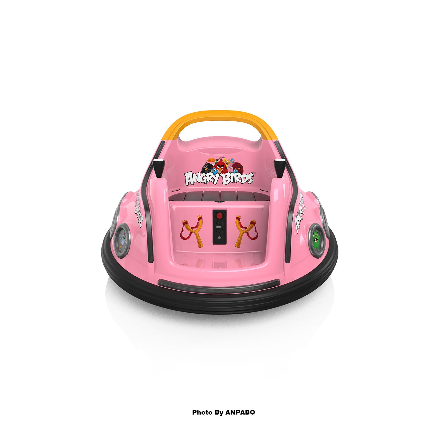 ANPABO Toddler Bumper Car: 360° Spin, Remote, Lights & Bluetooth-pink