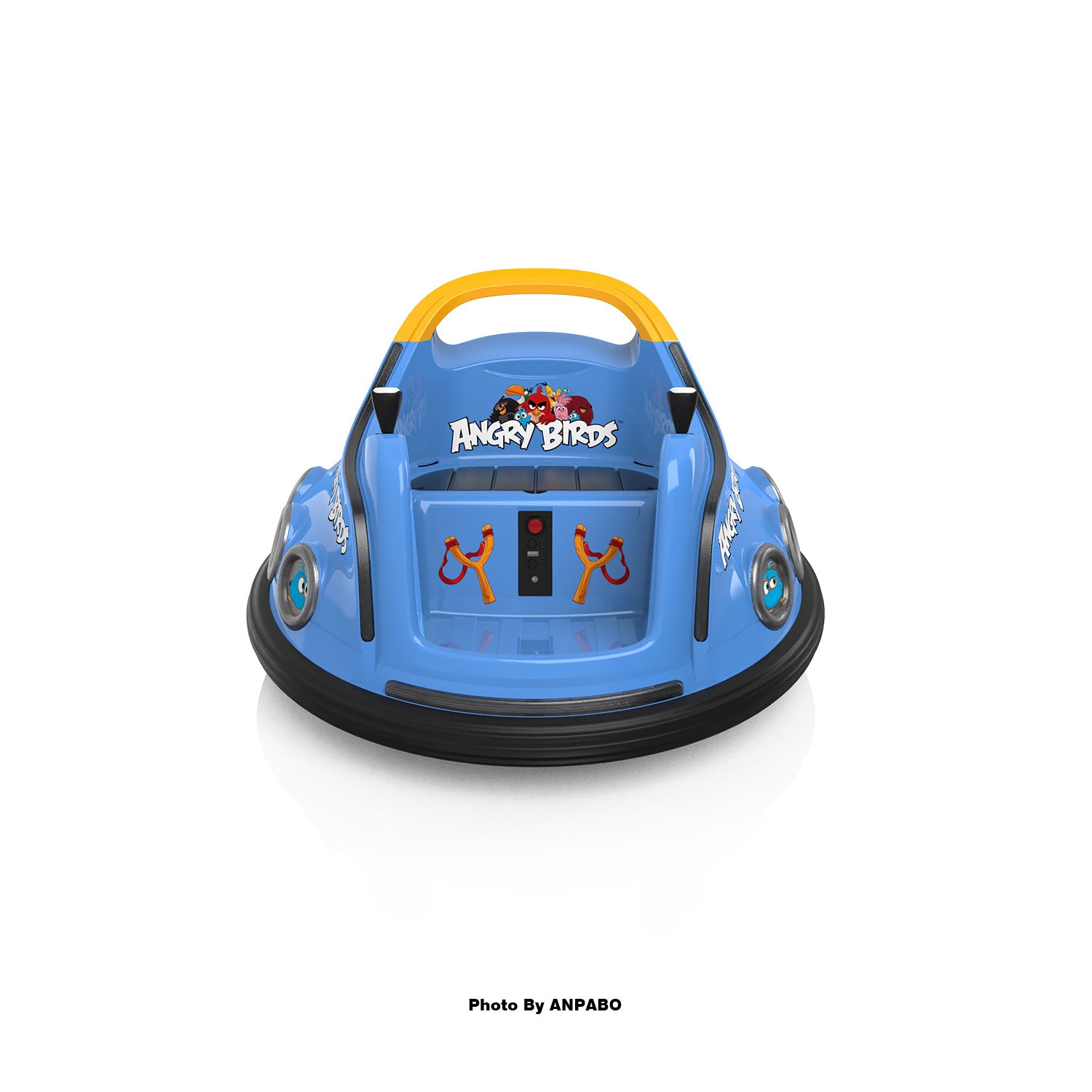 ANPABO Toddler Bumper Car: 360° Spin, Remote, Lights & Bluetooth-blue