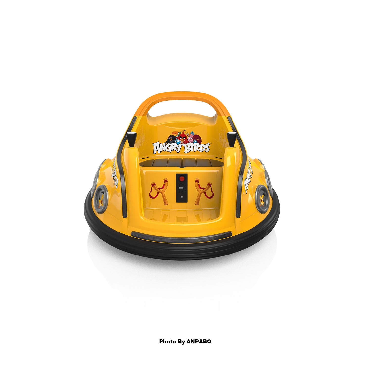 ANPABO Toddler Bumper Car: 360° Spin, Remote, Lights & Bluetooth-yellow