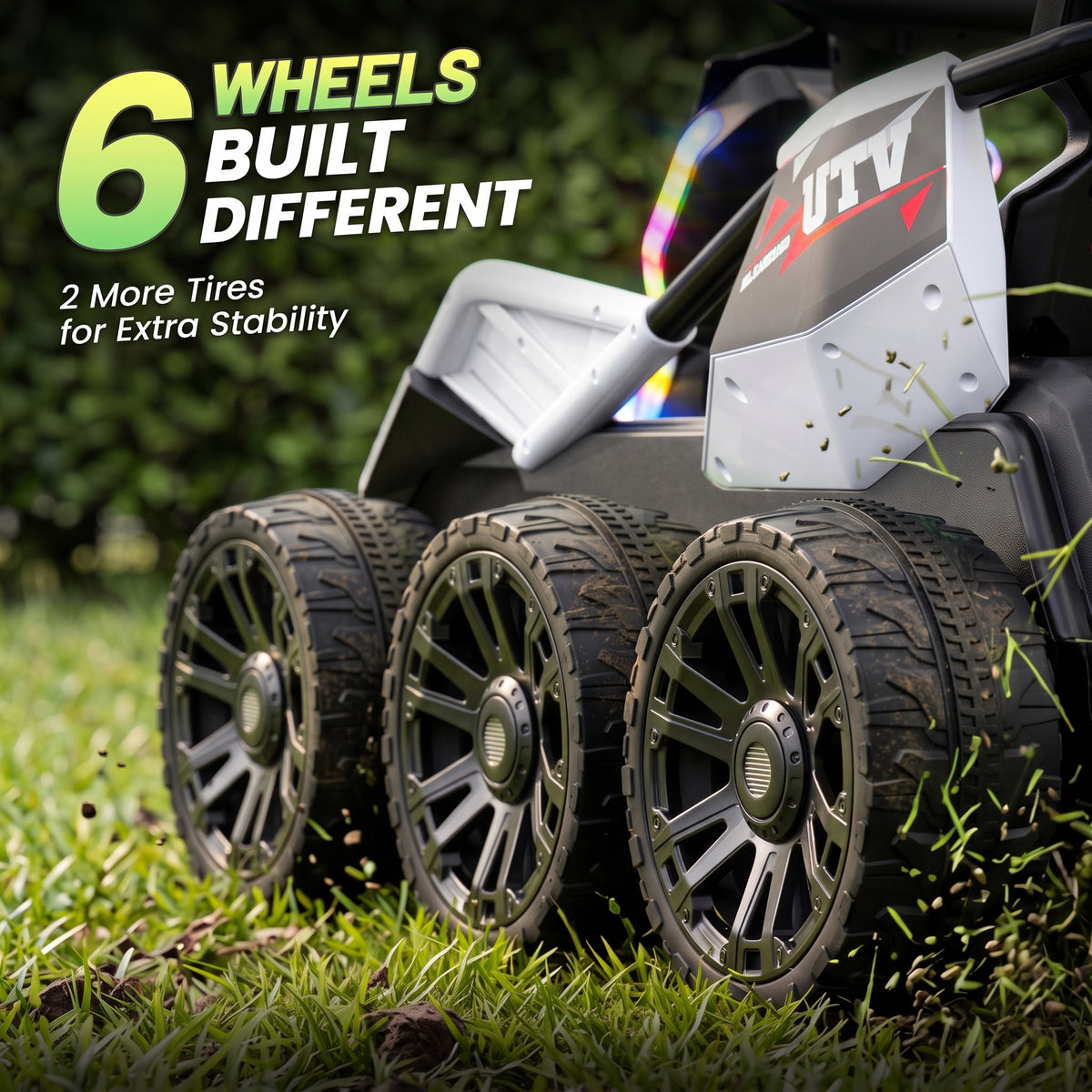 24V 4WD 6-Wheel Ride-On Car