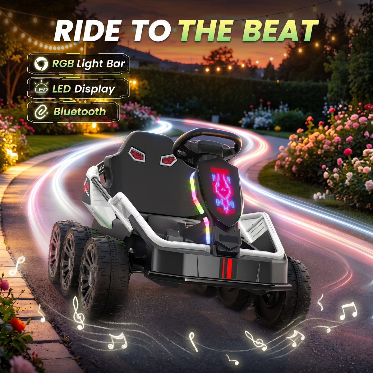 24V 4WD 6-Wheel Ride-On Car