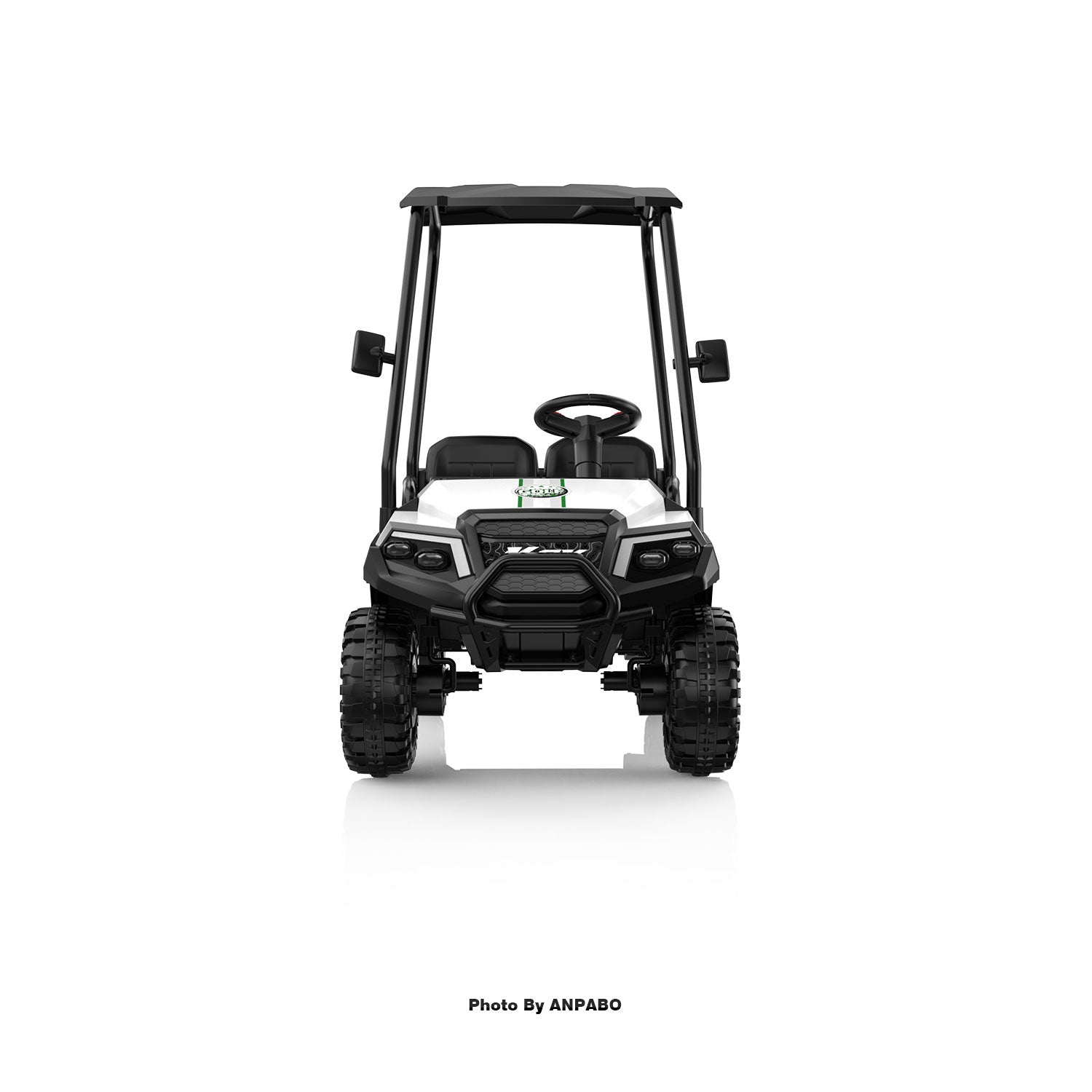 Kids 24V 4WD Ride-On Golf Cart with Awning-white