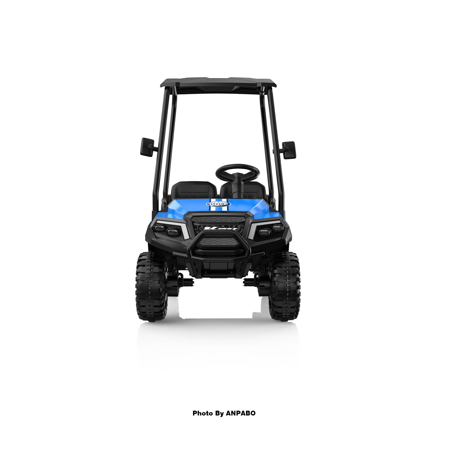 Kids 24V 4WD Ride-On Golf Cart with Awning-blue