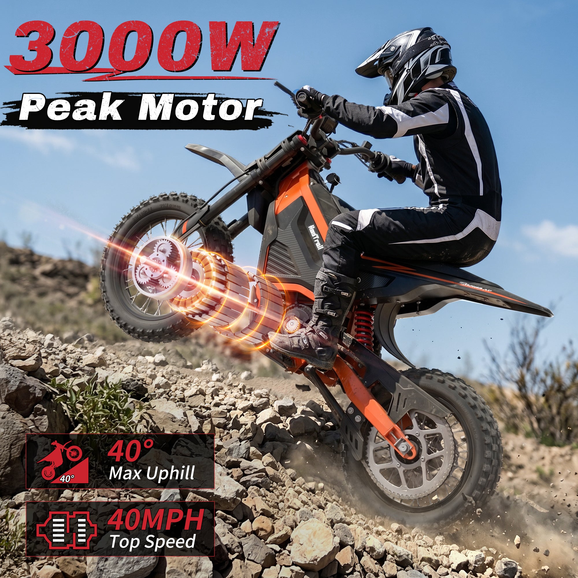 M5 48V 3000W Electric Dirt Bike for Teens & Adults