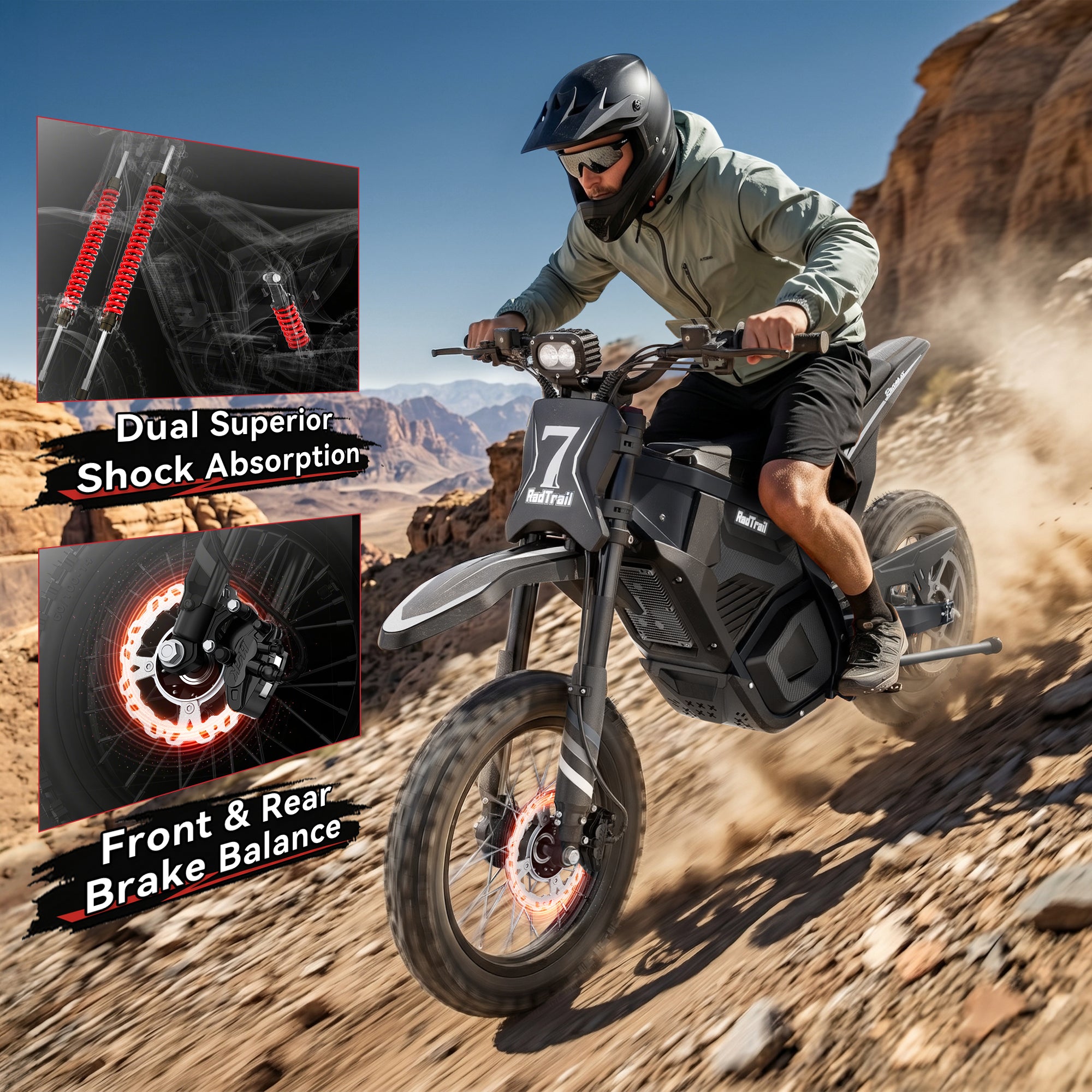 M5 48V 3000W Electric Dirt Bike for Teens & Adults