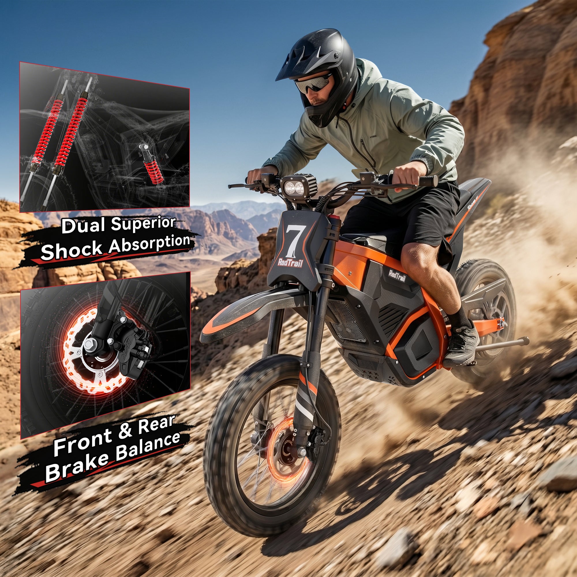 M5 48V 3000W Electric Dirt Bike for Teens & Adults