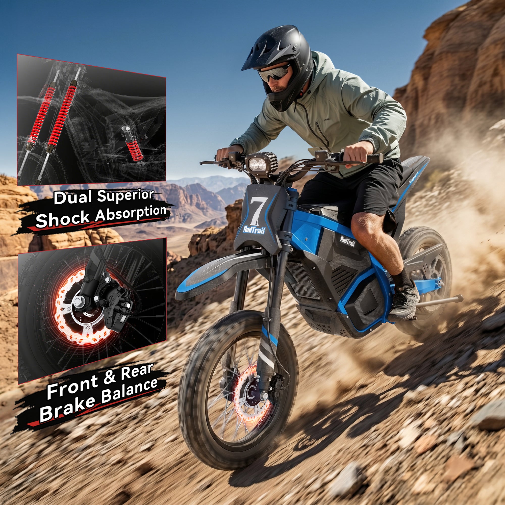 M5 48V 3000W Electric Dirt Bike for Teens & Adults