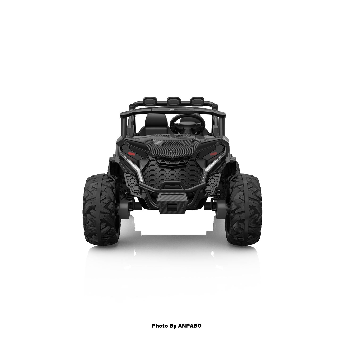 24V 4x200W 2-Seater Ride-On Truck | 4WD, EVA Tires, Remot-black