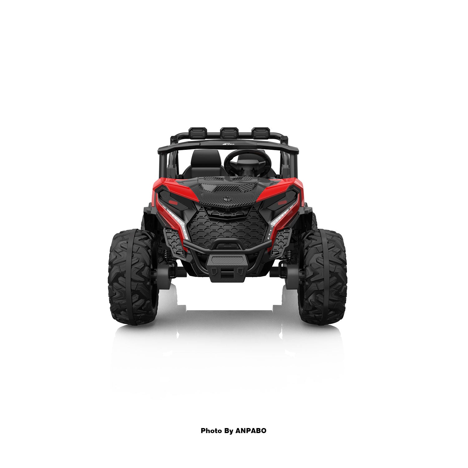 24V 4x200W 2-Seater Ride-On Truck | 4WD, EVA Tires, Remot-red