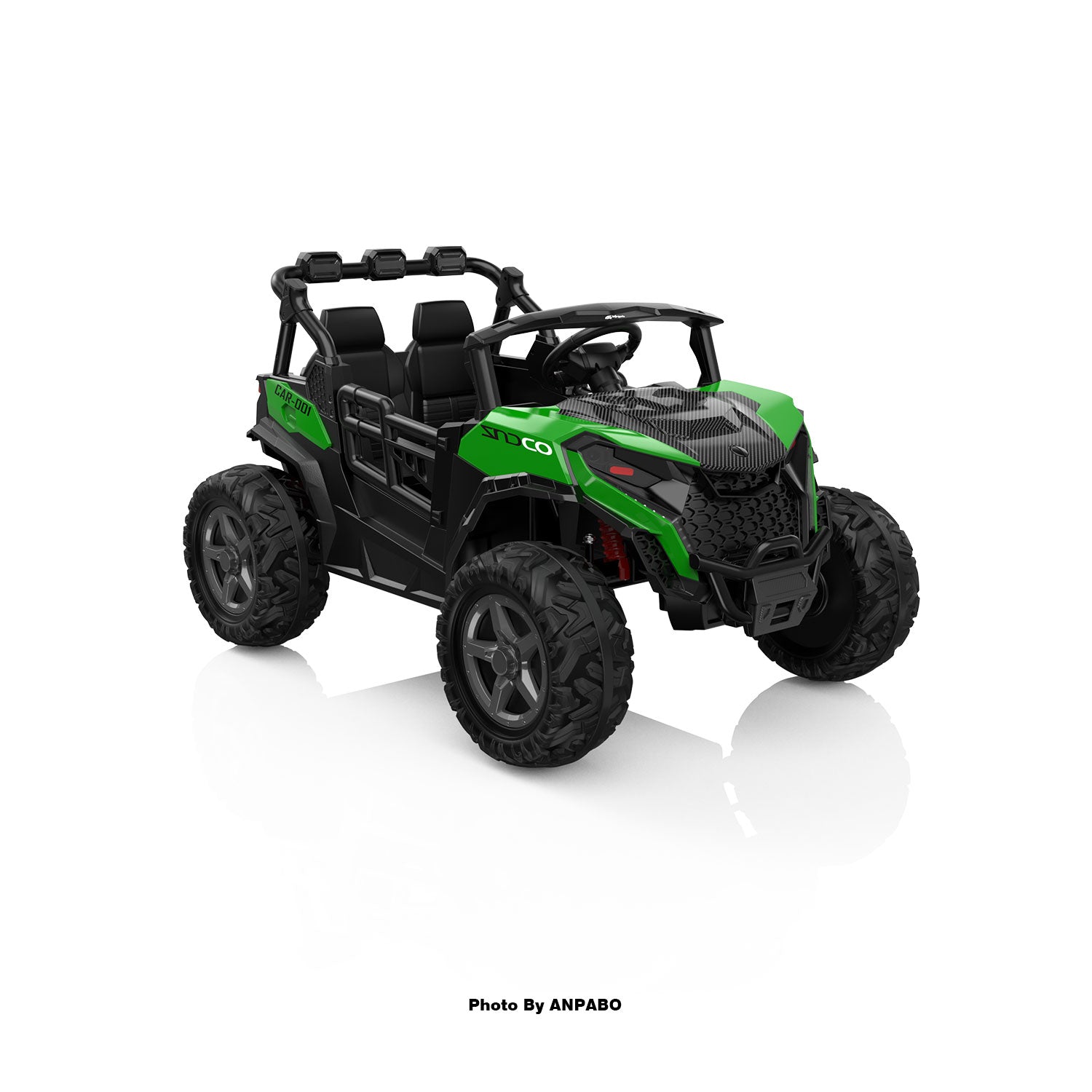 24V 4x200W 2-Seater Ride-On Truck | 4WD, EVA Tires, Remot-green