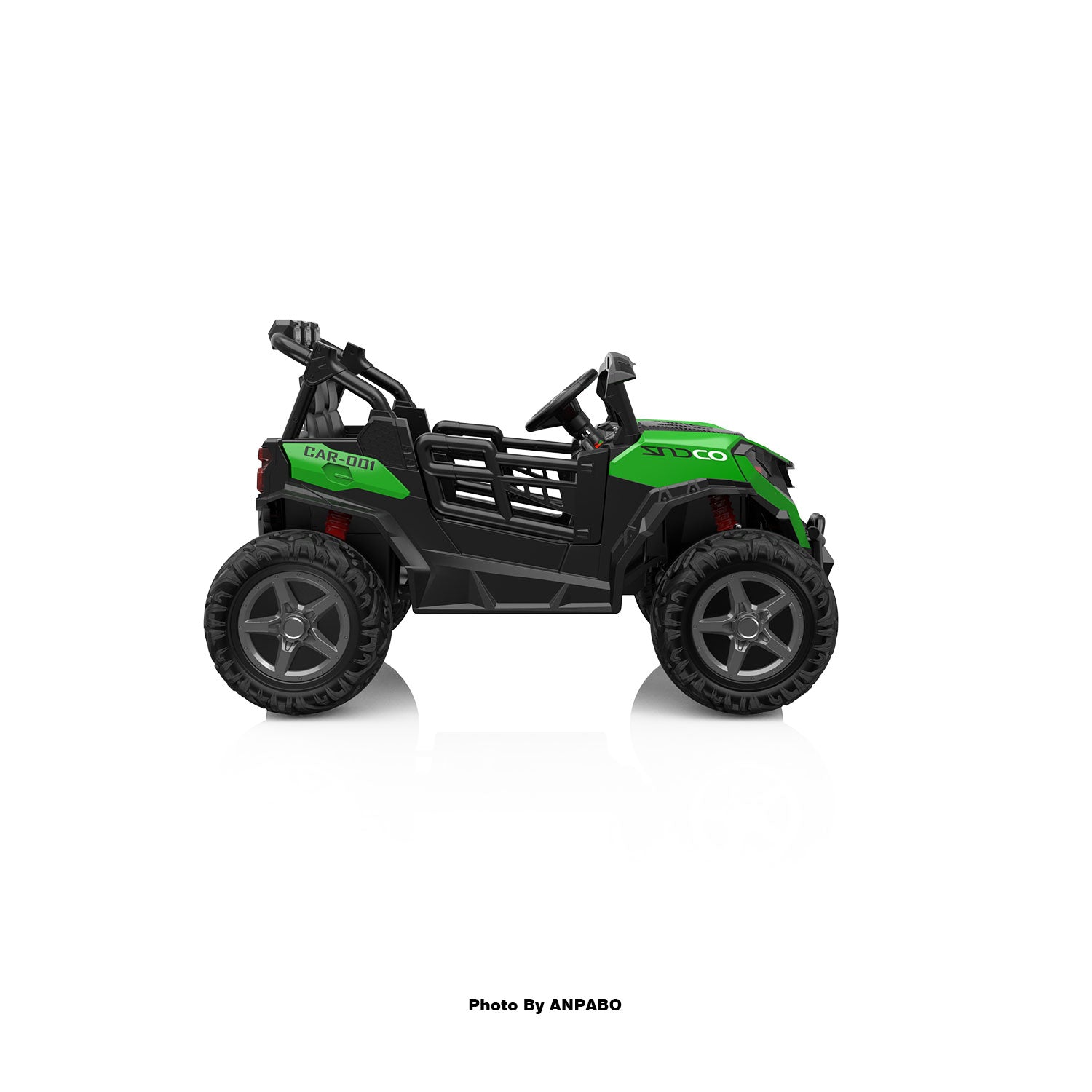 24V 4x200W 2-Seater Ride-On Truck | 4WD, EVA Tires, Remot-green