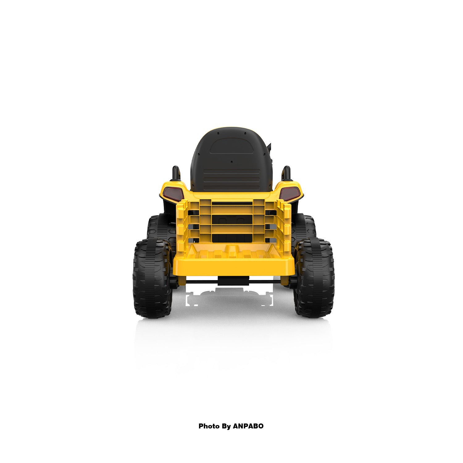 ANPABO 12V Kids Ride-On Tractor with Trailer-yellow