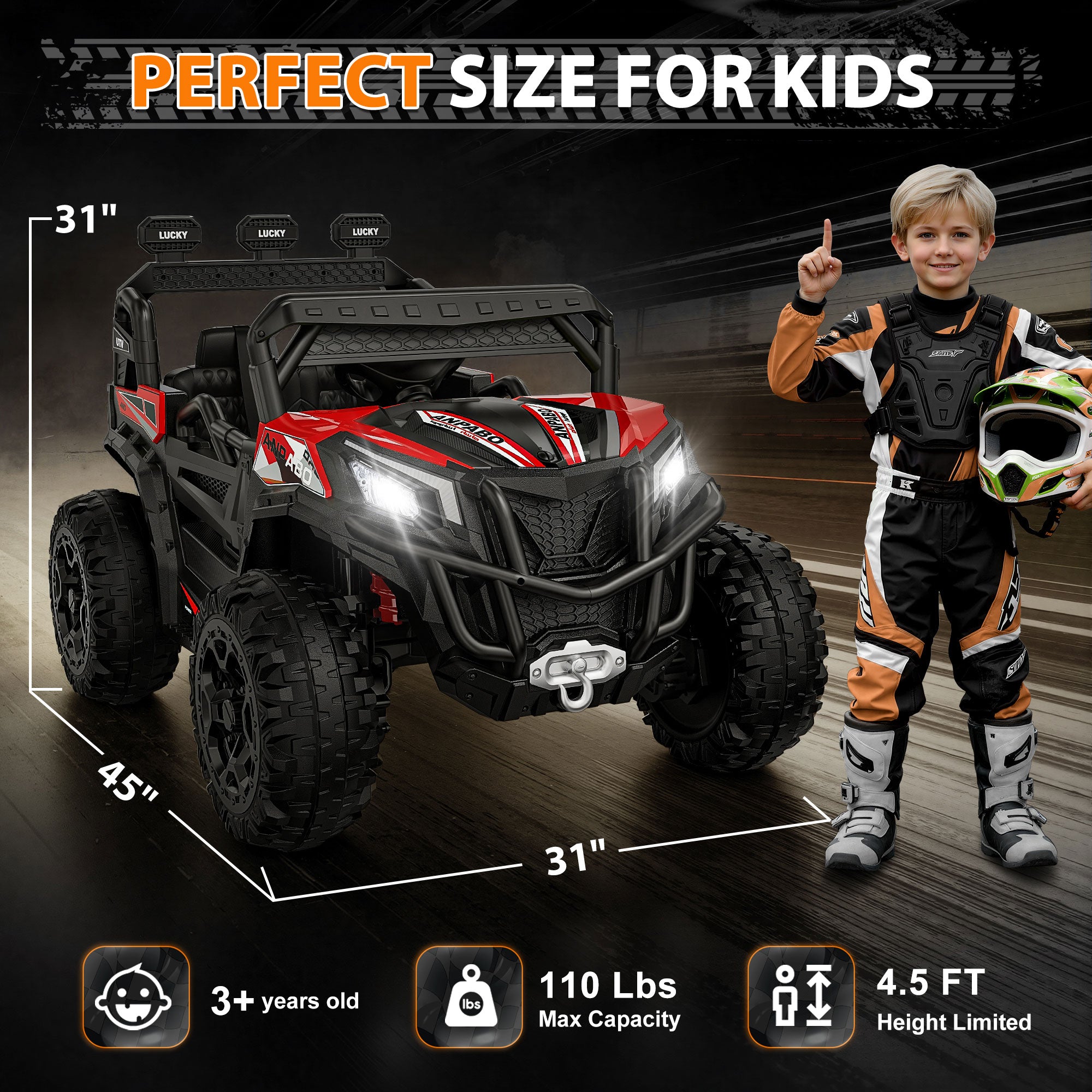24V 4WD All-Terrain Ride-On UTV