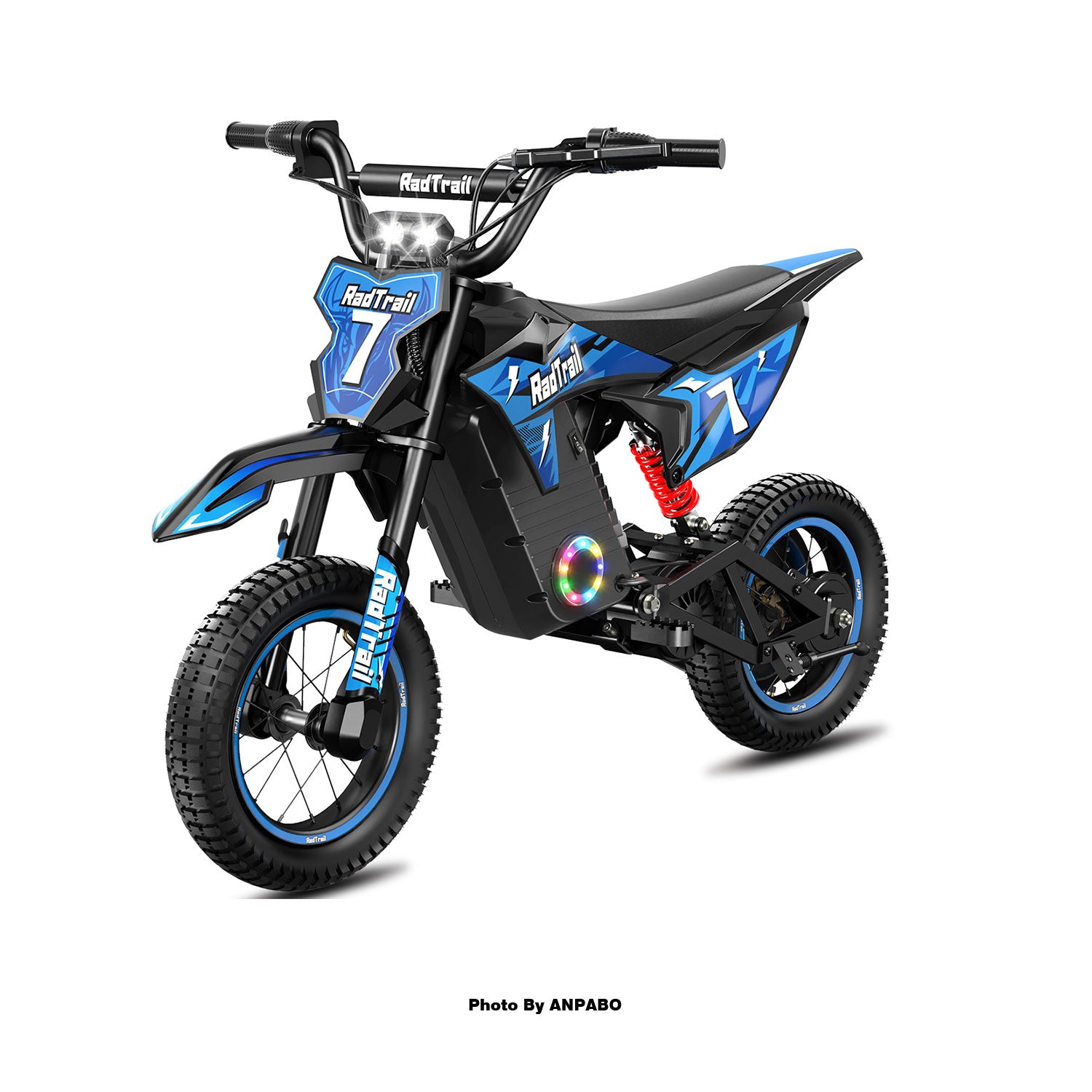 Anpabo 36V 300W Kids Electric Dirt Bike - 15.5 MPH Max Speed-blue