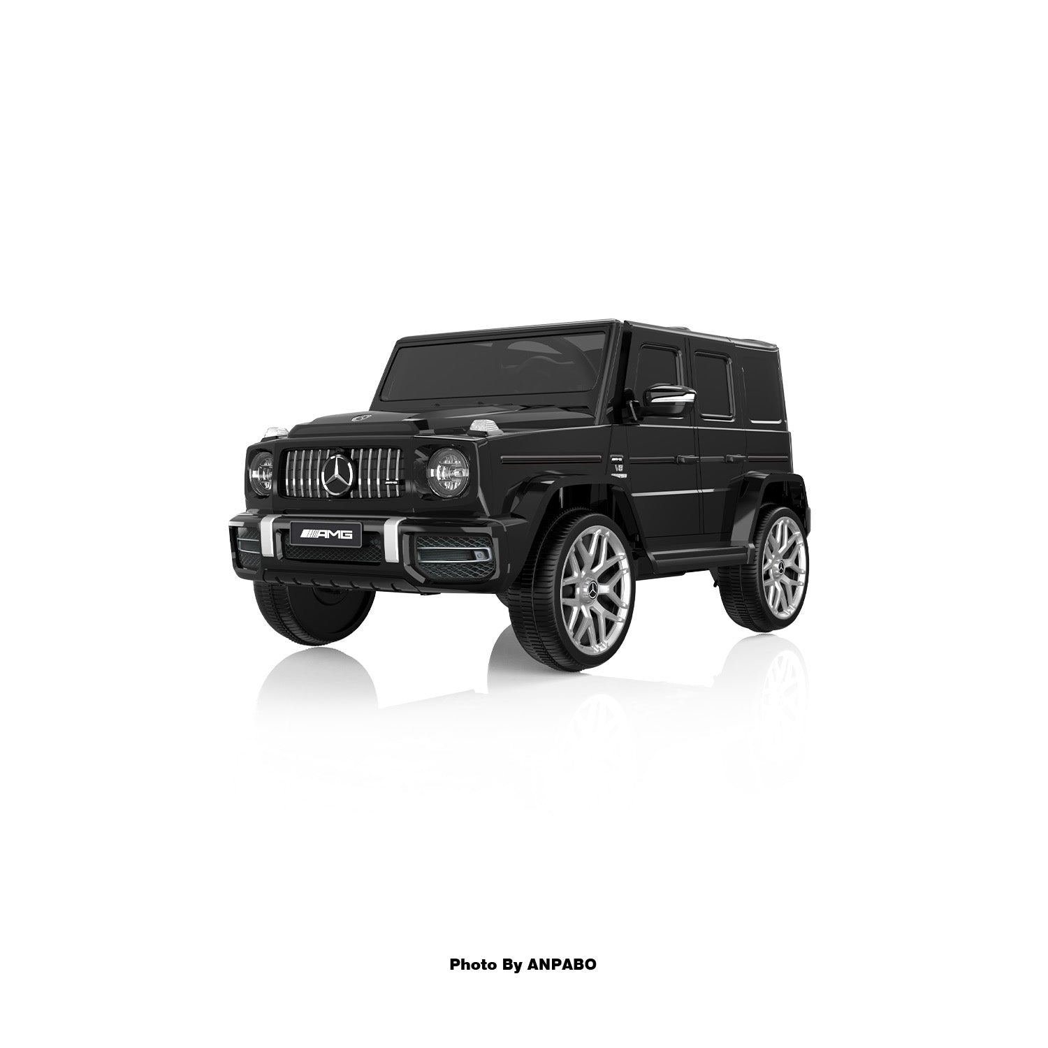 12V Licensed Mercedes-Benz G63 G-Wagon Ride-On: High Window, LED Lights & Music-black