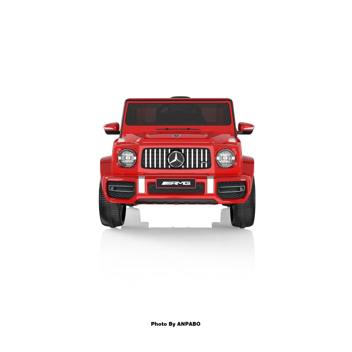 12V Licensed Mercedes-Benz G63 G-Wagon Ride-On: High Window, LED Lights & Music-red