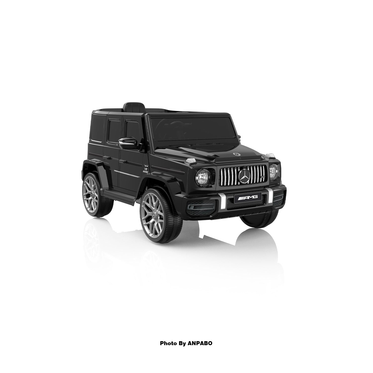 12V Licensed Mercedes-Benz G63 G-Wagon Ride-On: High Window, LED Lights & Music-black
