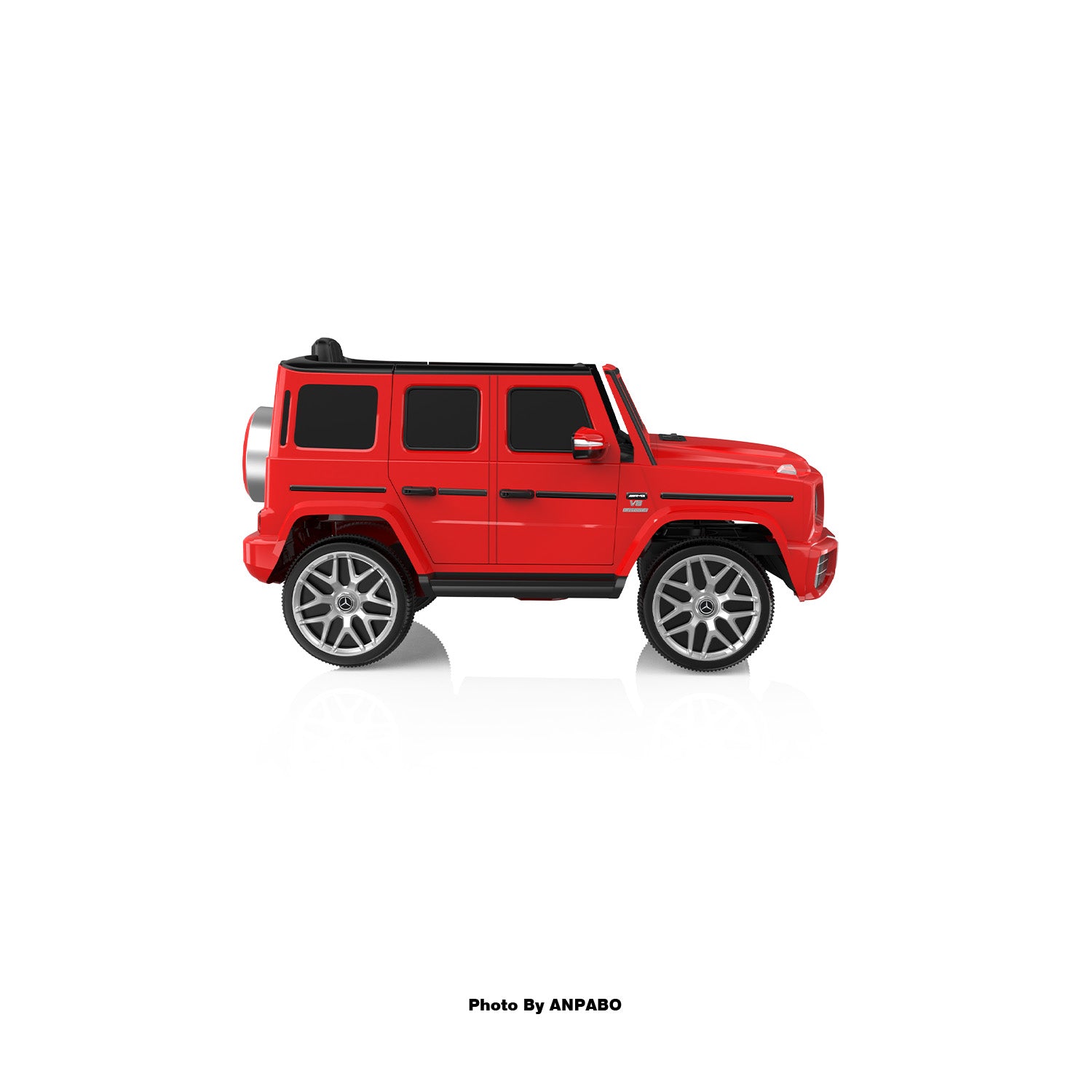 12V Licensed Mercedes-Benz G63 G-Wagon Ride-On: High Window, LED Lights & Music-red