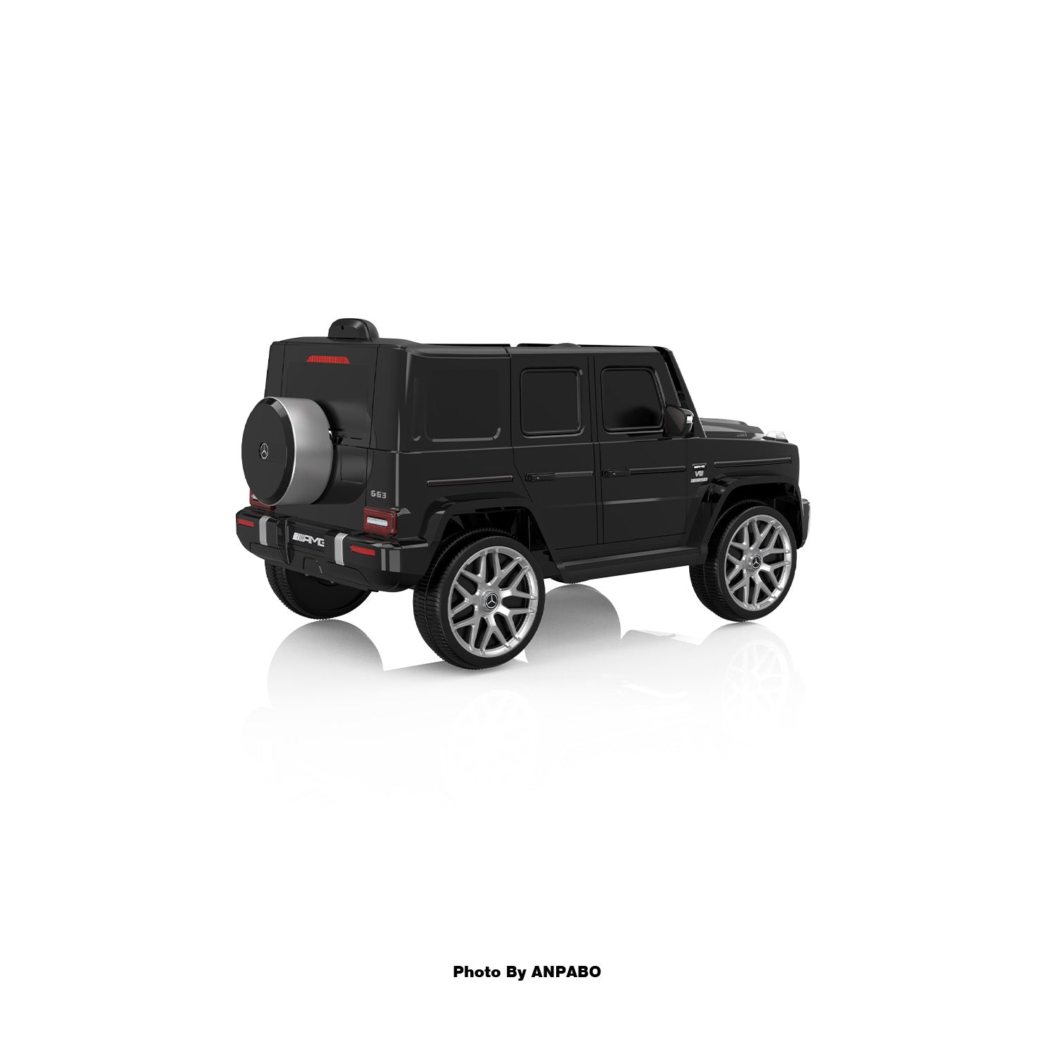 12V Licensed Mercedes-Benz G63 G-Wagon Ride-On: High Window, LED Lights & Music-black