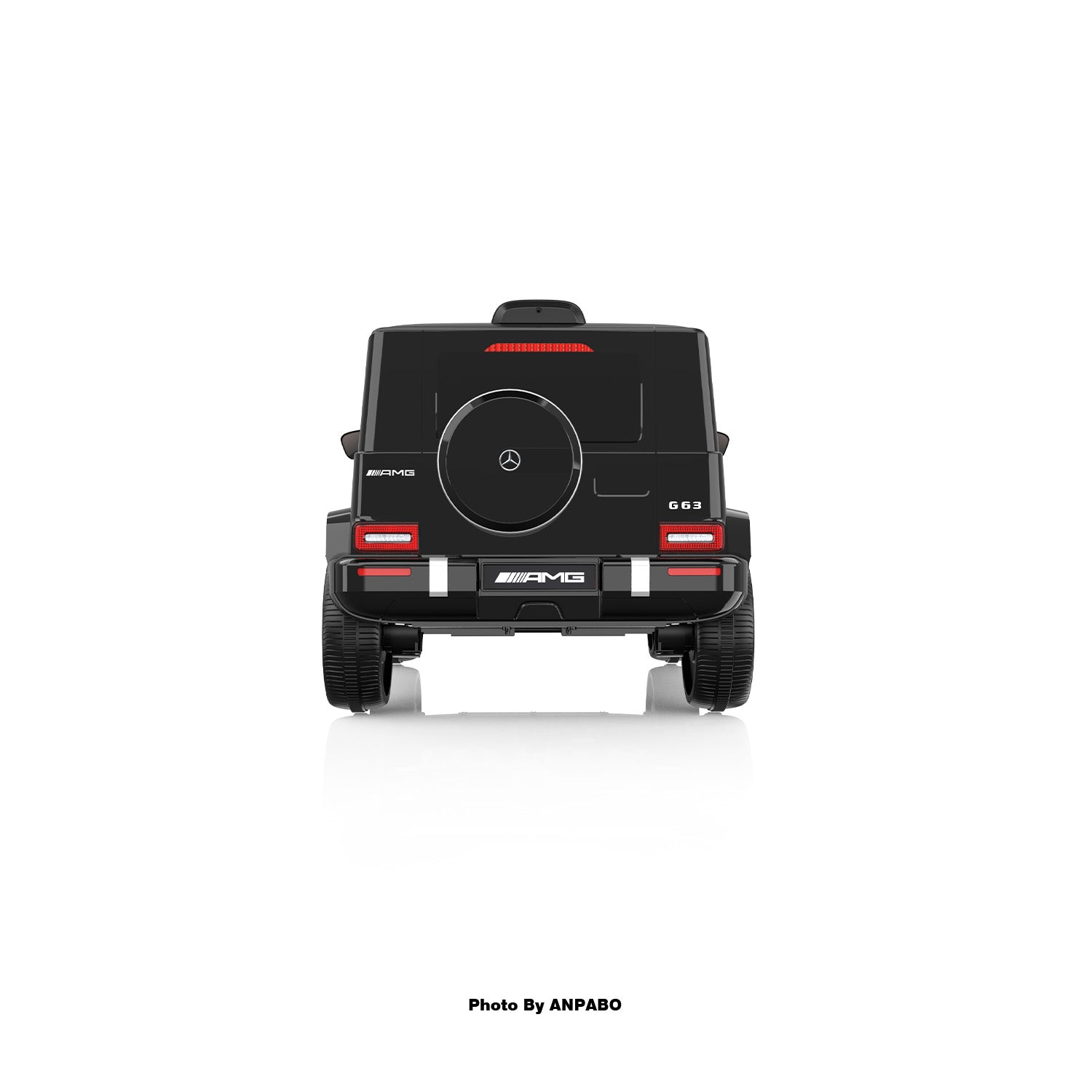 12V Licensed Mercedes-Benz G63 G-Wagon Ride-On: High Window, LED Lights & Music-black
