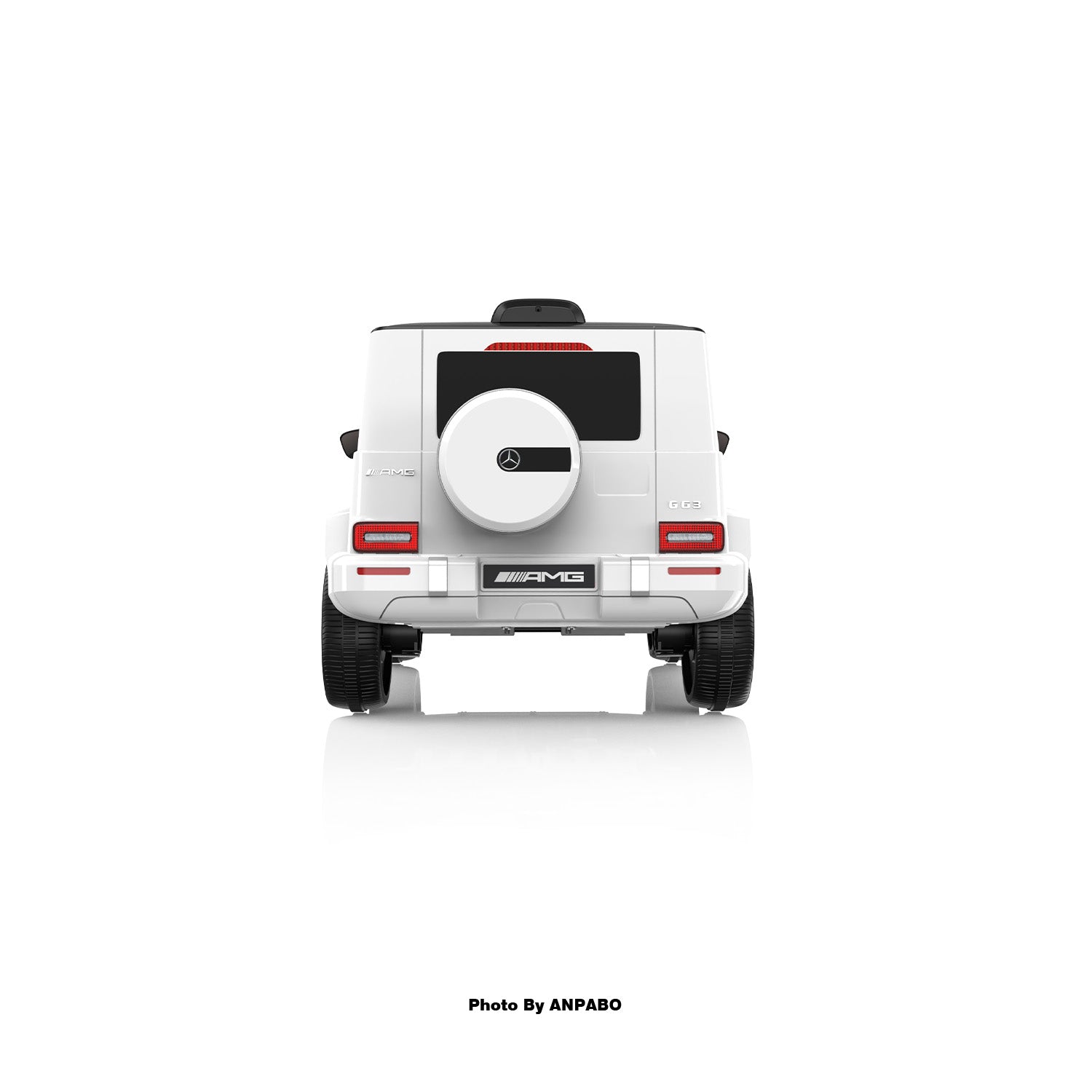 12V Licensed Mercedes-Benz G63 G-Wagon Ride-On: High Window, LED Lights & Music-white