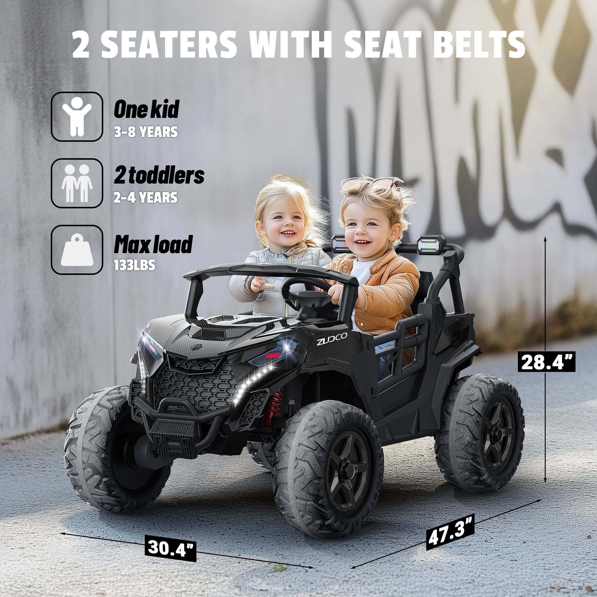 24V 4x200W 2-Seater Ride-On UTV