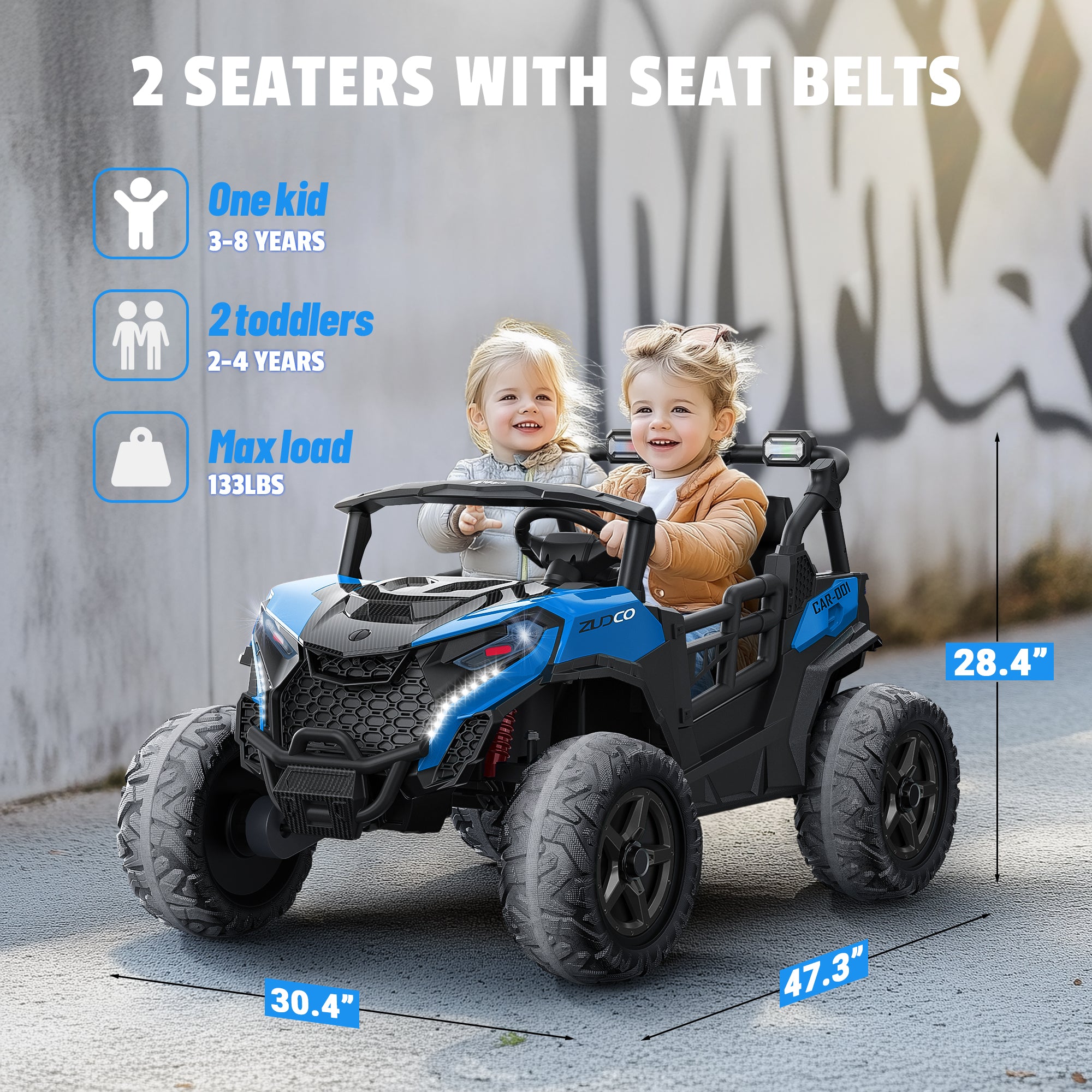 24V 4x200W 2-Seater Ride-On UTV