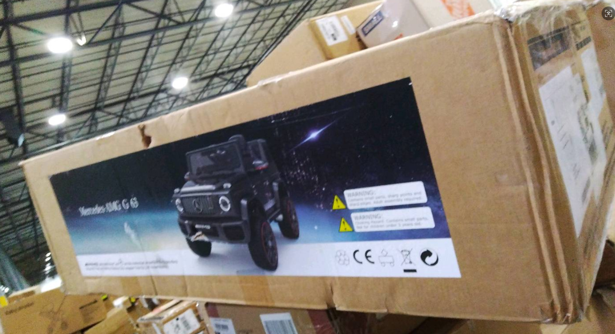 [Open Box]12V Mercedes-Benz Licensed G63 Kids Ride On Car/SUV with Remote Control-black