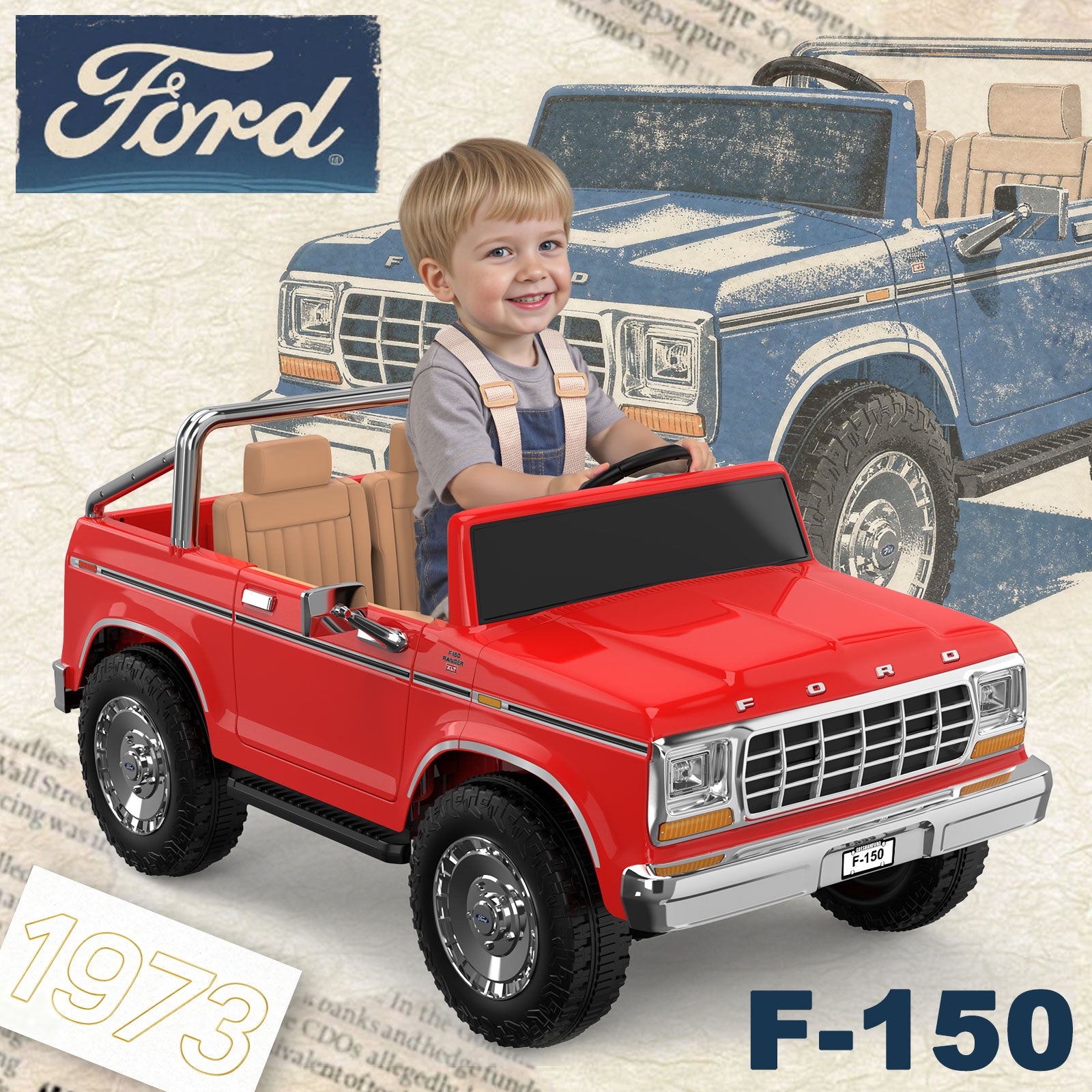 24V Licensed Ford F-150 Kids Ride-On