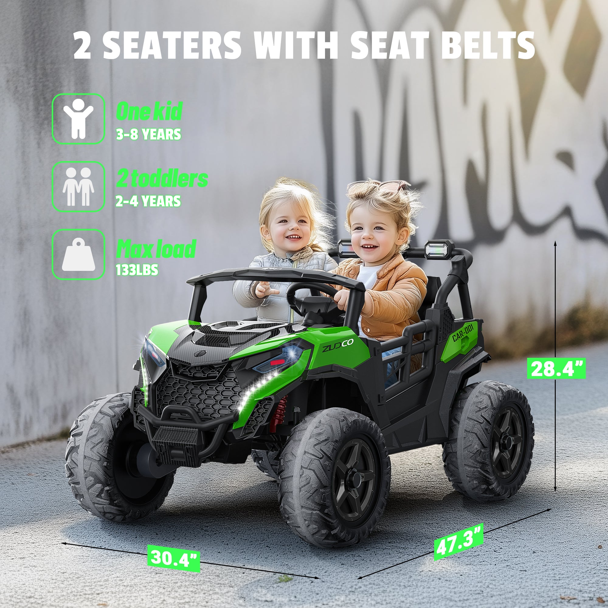 24V 4x200W 2-Seater Ride-On UTV