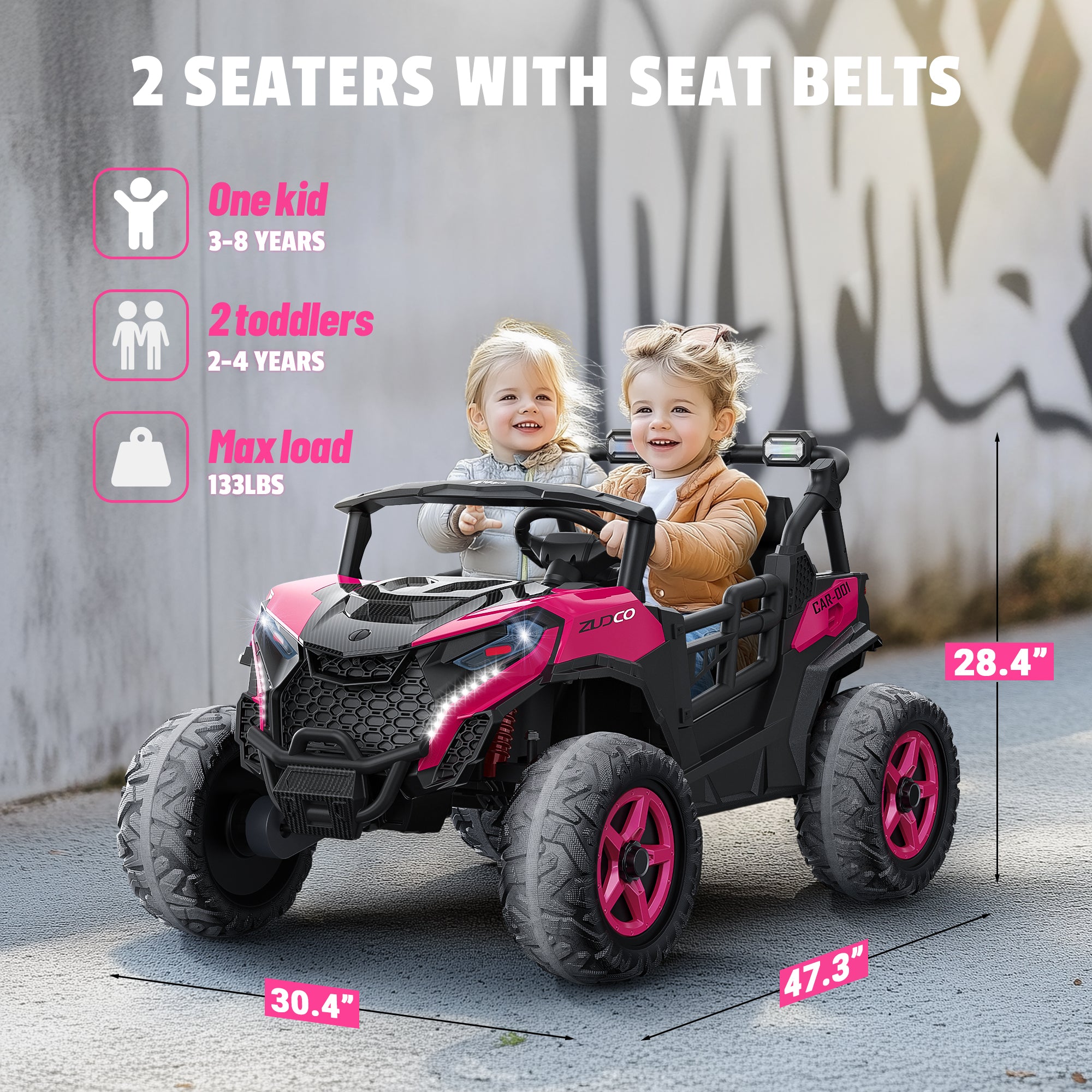 24V 4x200W 2-Seater Ride-On UTV