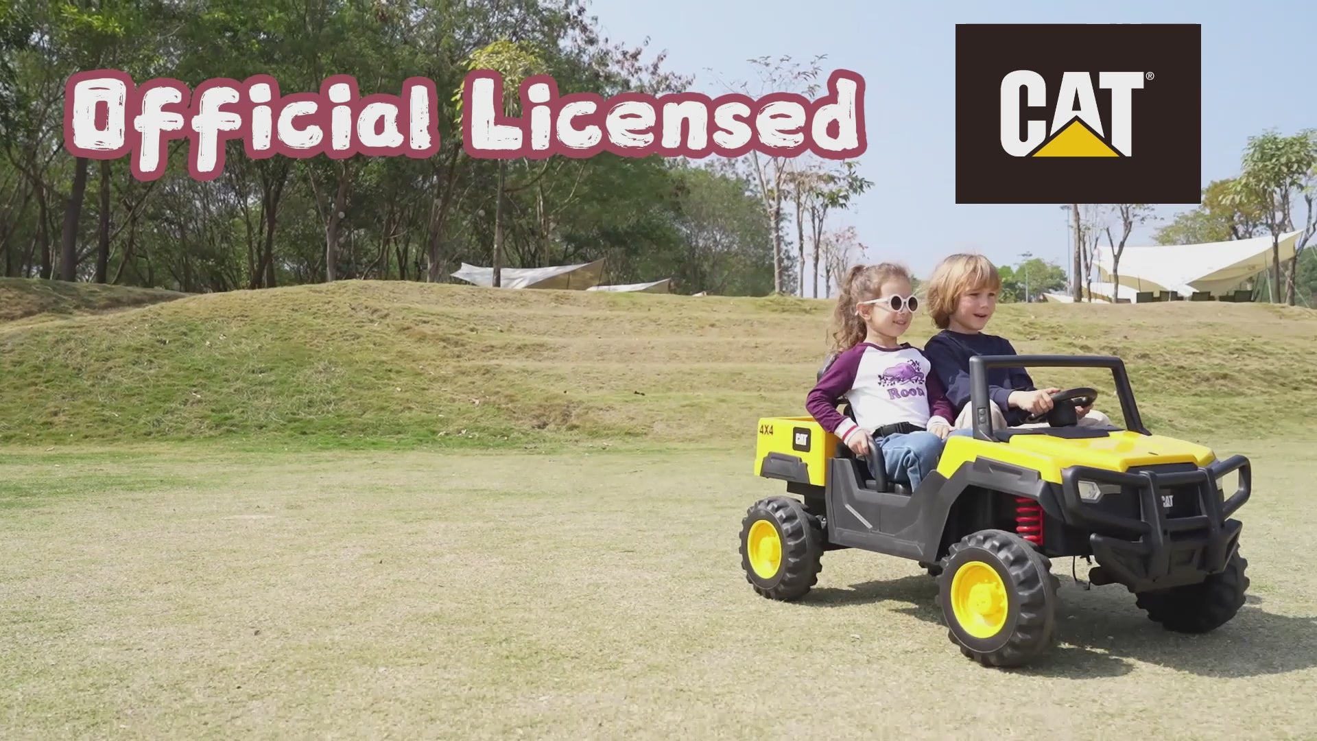 24V Licensed Caterpillar Dump Truck Ride-On