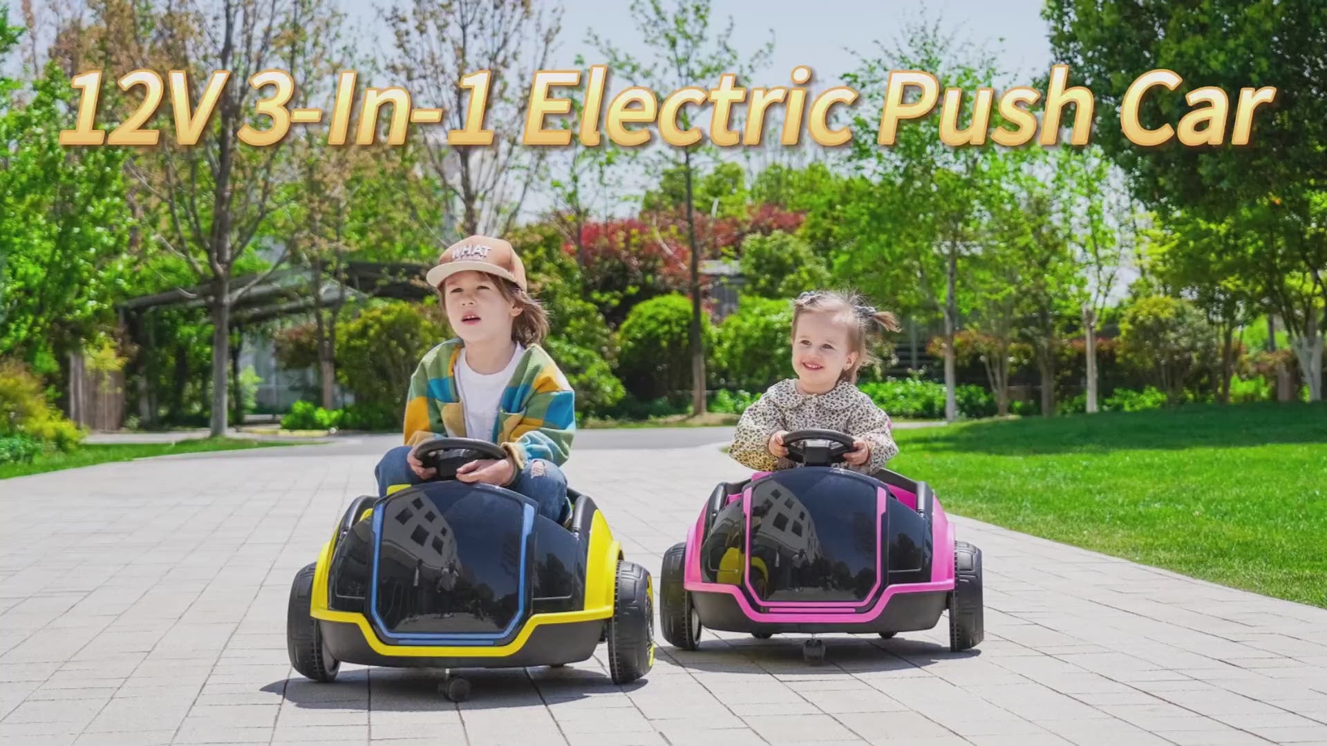 12V 3-in-1 Push Ride-On Car