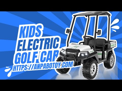 Kids 24V 4WD Ride-On Golf Cart with Awning-blue