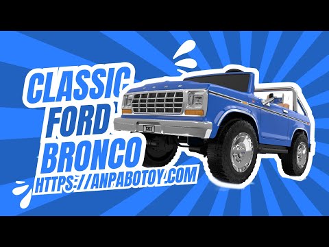 24V Classic Ford Bronco: Light Blue Retro Legend, Ready for Dual Adventures-light blue