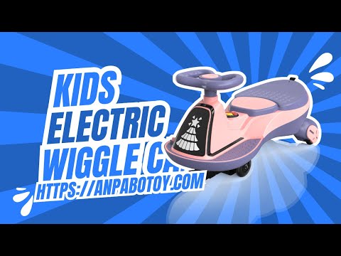 ANPABO 12V Electric Wiggle Car for Kids with LED Lights & Music-red